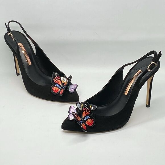 Sophia Webster Vanessa Butterfly Suede Slingback Pump size 41 - Picture 3 of 13